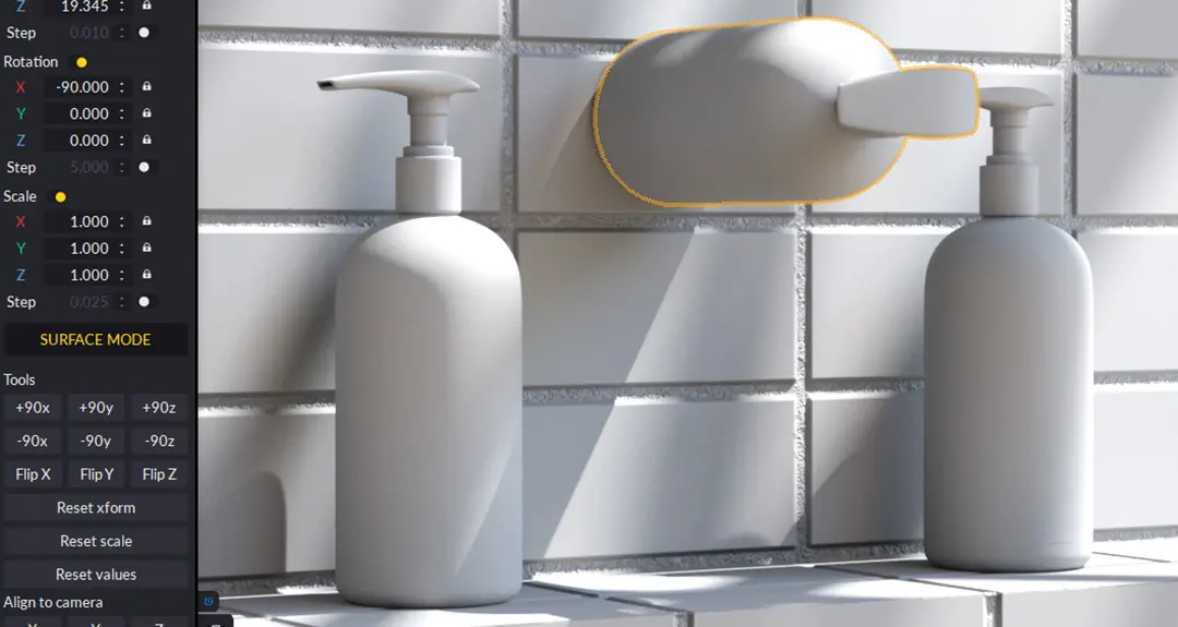 Surface Mode (Move Tool)