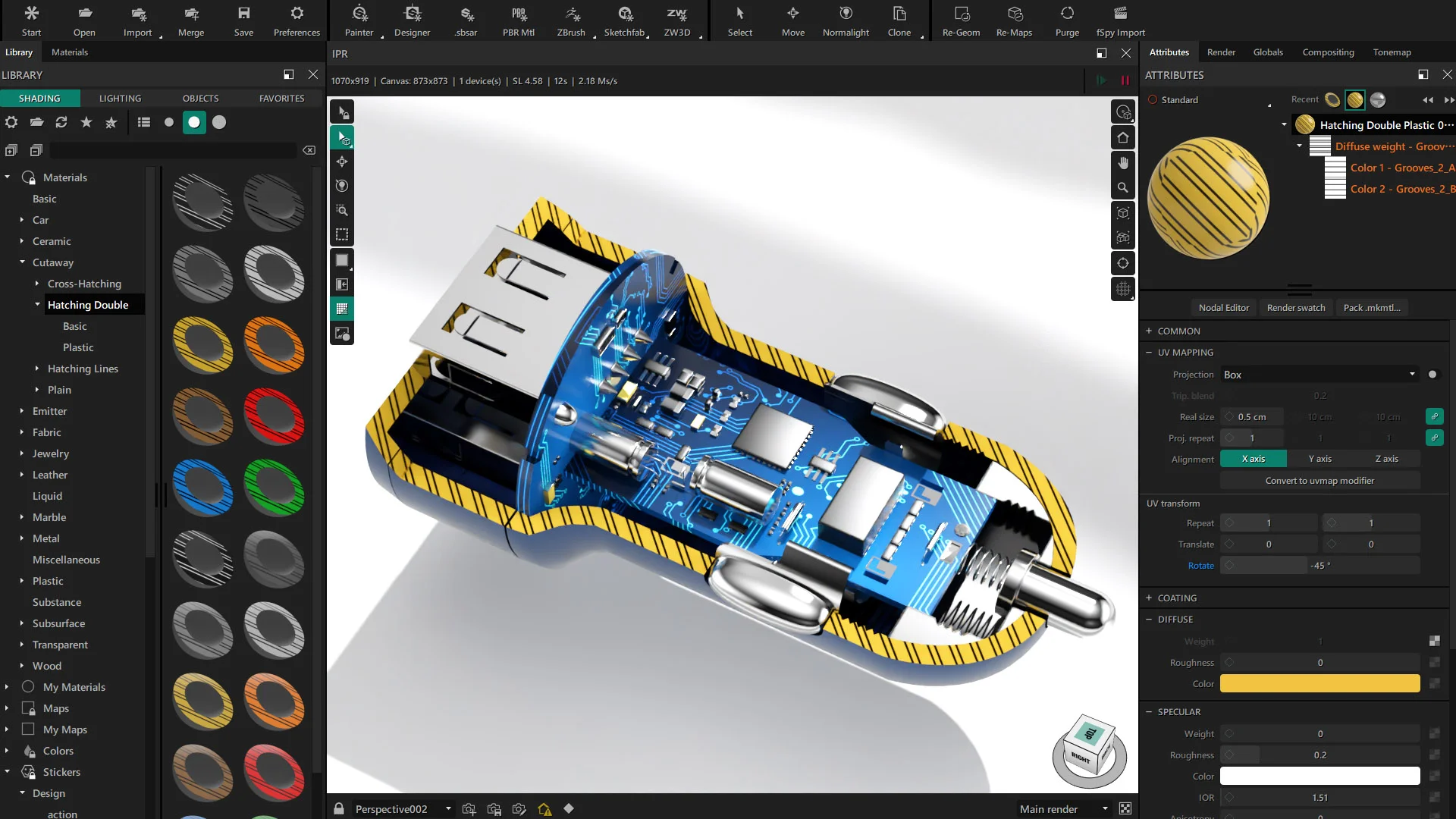 Maverick Render 2026.1 - Cutaway