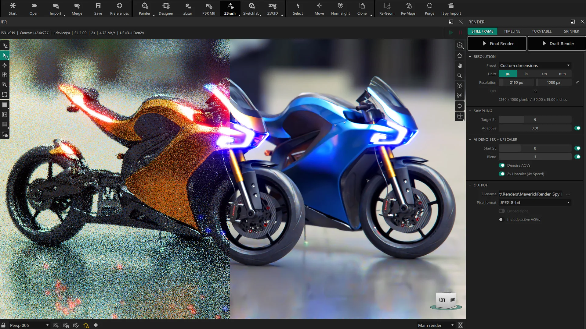 Maverick Render 2026.3 - Up to 4x times faster thanks to DLSS